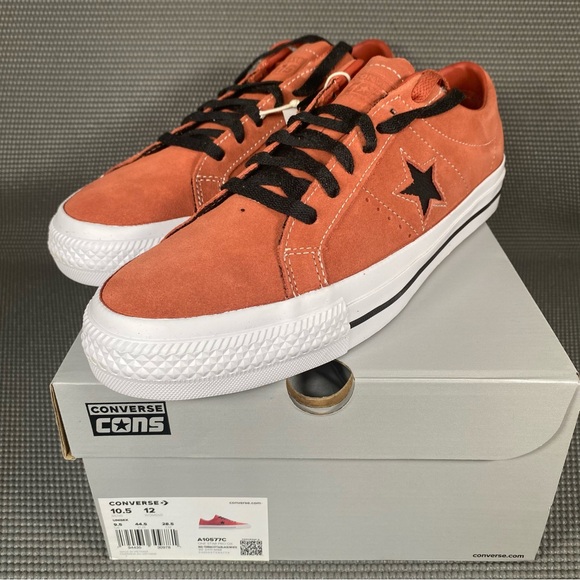 Converse Cons One Star Pro Suede Shoes Sneakers Men US 10.5 Low Top Brown White